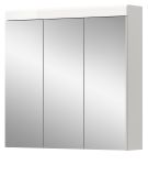 Badezimmer Spiegelschrank Shawn in wei� Hochglanz Badschrank 3-t�rig 80 x 79 cm