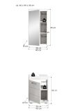 Badm�bel Set 2-teilig Shawn in wei� Hochglanz Badkombination 40 x 191 cm
