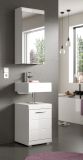 Badm�bel Set 2-teilig Shawn in wei� Hochglanz Badkombination 40 x 191 cm
