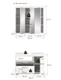 Badm�bel Set 2-teilig Shawn in wei� Hochglanz Badkombination 80 x 191 cm