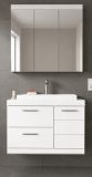 Badm�bel Set 3-teilig Shawn in wei� Hochglanz Badkombination mit Waschbecken 80 x 191 cm