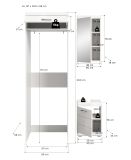 Badm�bel Set 3-teilig Shawn in wei� Hochglanz Badkombination 121 x 200 cm