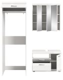 Badm�bel Set 3-teilig Shawn in wei� Hochglanz Badkombination 161 x 200 cm