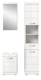 Badm�bel Set 3-teilig Shawn in wei� Hochglanz Badkombination 92 x 200 cm