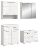 Badm�bel Set 4-teilig Shawn in wei� Hochglanz Badkombination 169 x 191 cm