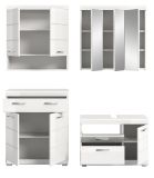 Badm�bel Set 4-teilig Shawn in wei� Hochglanz Badkombination 169 x 191 cm