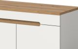 Garderobe Sitzbank Cooper in wei� und Artisan Eiche Garderobenbank 80 cm, Soft-Close