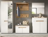 Garderobe Set 6-teilig Cooper in wei� und Artisan Eiche, Komplett-Set mit Soft-Close