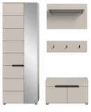 Garderobe Set 4-teilig Cooper in Kaschmir 160 cm, Soft-Close