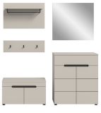 Garderobe Set 5-teilig Cooper in Kaschmir 175 cm, Soft-Close
