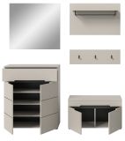 Garderobe Set 5-teilig Cooper in Kaschmir 175 cm, Soft-Close