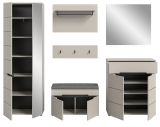 Garderobe Set 7-teilig Cooper in Kaschmir, Komplett-Set mit Sitzkissen und Soft-Close