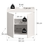 Waschbeckenunterschrank Gusto in wei� matt Badezimmer Unterschrank 60 cm