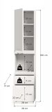 Badezimmer Hochschrank Gusto in wei� matt Badschrank h�ngend 38 x 166 cm
