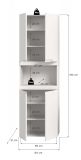 Badezimmer Hochschrank Gusto in wei� matt Badschrank 60 x 194 cm