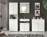 Badezimmer Hochschrank Gusto in wei� matt Badschrank 60 x 194 cm