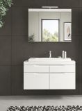 Badezimmer Spiegelschrank Gusto in wei� matt Badschrank 3-t�rig 80 x 70 cm