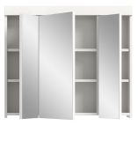 Badezimmer Spiegelschrank Gusto in wei� matt Badschrank 3-t�rig 80 x 70 cm