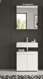 Badezimmer Spiegelschrank Gusto in wei� matt Badschrank 3-t�rig inkl. LED 60 x 70 cm