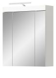 Badezimmer Spiegelschrank Gusto in wei� matt Badschrank 3-t�rig inkl. LED 60 x 70 cm