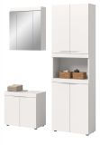 Badm�bel Set 3-teilig Gusto in wei� matt Badkombination 135 x 194 cm