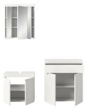 Badm�bel Set 3-teilig Gusto in wei� matt Badkombination 150 x 194 cm