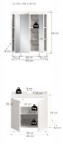 Badm�bel Set 2-teilig Gusto in wei� matt Badkombination 60 x 194 cm