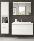 Badm�bel Set 4-teilig Gusto in wei� matt Badkombination mit Waschbecken 153 x 194 cm
