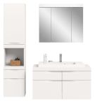 Badm�bel Set 4-teilig Gusto in wei� matt Badkombination mit Waschbecken 153 x 194 cm