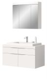 Badm�bel Set 3-teilig Gusto in wei� matt Badkombination mit Waschbecken 100 x 194 cm