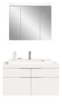 Badm�bel Set 3-teilig Gusto in wei� matt Badkombination mit Waschbecken 100 x 194 cm