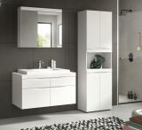 Badm�bel Set 4-teilig Gusto in wei� matt Badkombination mit Waschbecken 175 x 194 cm