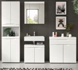 Badm�bel Set 4-teilig Gusto in wei� matt Badkombination 210 x 194 cm