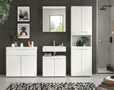 Badm�bel Set 4-teilig Gusto in wei� matt Badkombination 210 x 194 cm