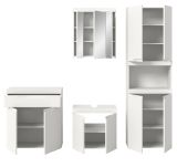 Badm�bel Set 4-teilig Gusto in wei� matt Badkombination 210 x 194 cm