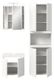 Badm�bel Set 4-teilig Gusto in wei� matt Badkombination inkl. LED 135 x 194 cm