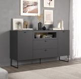 Sideboard Nuvola in grau und Eiche Evoke, Wohn- und Esszimmer Kommode 152 x 84 cm