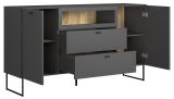 Sideboard Nuvola in grau und Eiche Evoke, Wohn- und Esszimmer Kommode 152 x 84 cm