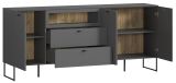 Sideboard Nuvola in grau und Eiche Evoke, Wohn- und Esszimmer Kommode 191 x 84 cm