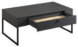 Couchtisch Nuvola in grau und Eiche Evoke, Wohnzimmertisch 110 x 45 cm