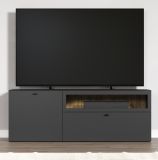TV-Lowboard Nuvola in grau und Eiche Evoke, TV-Schrank 120 x 58 cm