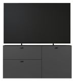 TV-Lowboard Nuvola in grau und Eiche Evoke, TV-Schrank 120 x 58 cm