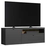 TV-Lowboard Nuvola in grau und Eiche Evoke, TV-Schrank 160 x 58 cm