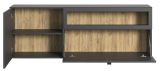 TV-Lowboard Nuvola in grau und Eiche Evoke, TV-Schrank 160 x 58 cm