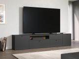 TV-Lowboard Set Nuvola in grau und Eiche Evoke, 2x TV-Schrank 280 x 58 cm