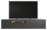 TV-Lowboard Set Nuvola in grau und Eiche Evoke, 2x TV-Schrank 280 x 58 cm