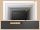 TV-Lowboard Set Nuvola in grau und Eiche Evoke, 2x TV-Schrank 280 x 58 cm