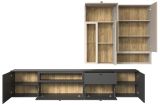 Wohnwand Nuvola in grau und Kaschmir Wohnkombination 4-teilig 305 x 208 cm