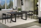 Esstisch Thorad in grau und Metall schwarz Industrial Look ausziehbar 160 - 200 cm