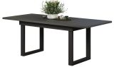 Esstisch Thorad in grau und Metall schwarz Industrial Look ausziehbar 160 - 200 cm